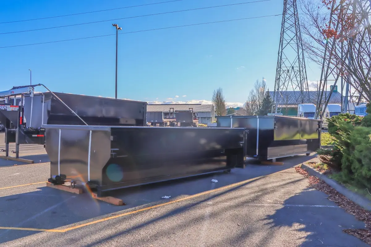 Roll-off dumpster ready for waste disposal at job site for Residential Dumpster Rental in Pico Rivera